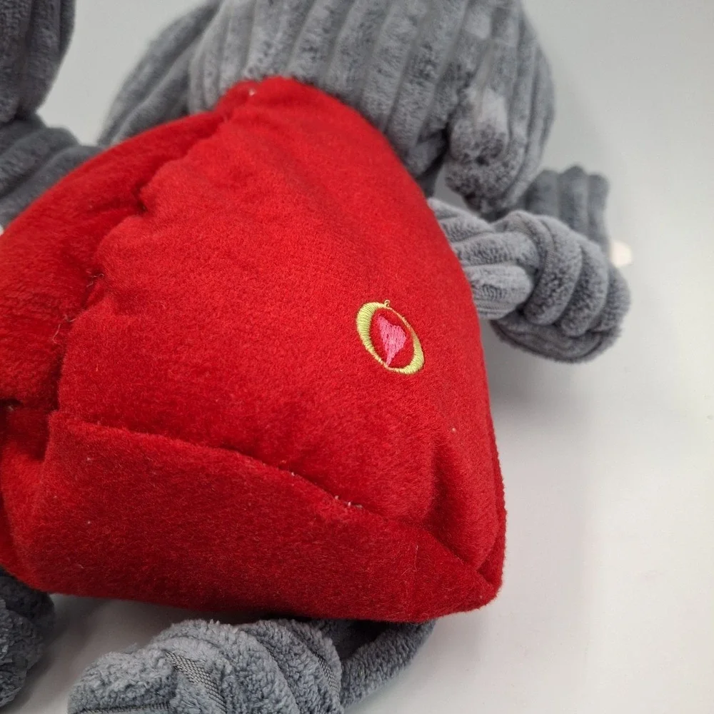 Alabama Crimson Tide HuggleHounds Tuffut Tech Elephant Dog Toy Plush Red Gray NW